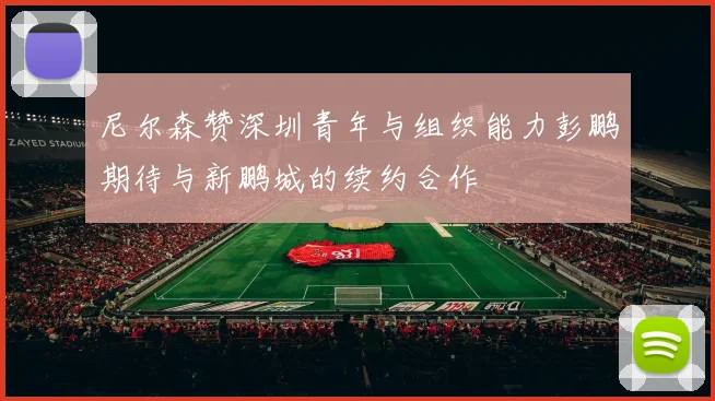 尼尔森赞深圳青年与组织能力彭鹏期待与新鹏城的续约合作